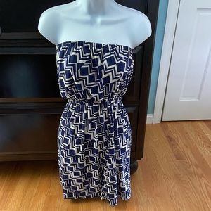 Woman’s strapless dress